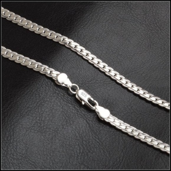 925 Sterling Silver 20'' Snake Chain Necklace - Picture 7 of 9